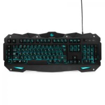 Клавиатура Gembird KB-G200L,игровая, с подсветкой 7 цветов,G-клавиши для создания макросов; 26 клавиш с защитой от фантомных нажатий; FN-клавиши быстрого доступа