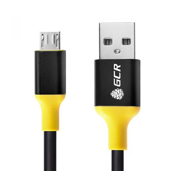 Greenconnect USB 2.0 AM - microB 5pin 1.0m Black-Yellow?