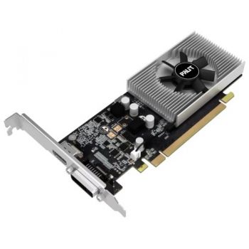 Видеокарта Palit GeForce GT 1030 LP 1227Mhz PCI-E 3.0 2048Mb 6000Mhz 64 bit DVI-D HDMI VGA NE5103000646-1080F