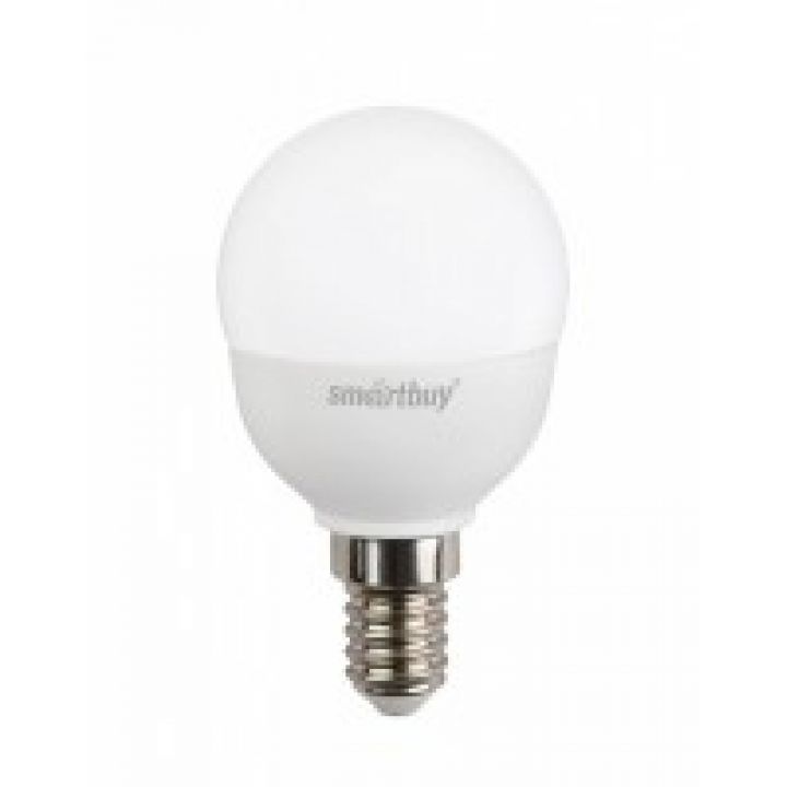 Светодиодная лампа Smartbuy P45 5W 220V E14  3000K шар матовый