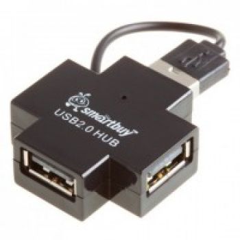 Концентратор USB 2.0 Smartbuy SBHA-6900-K 4 порта,черный