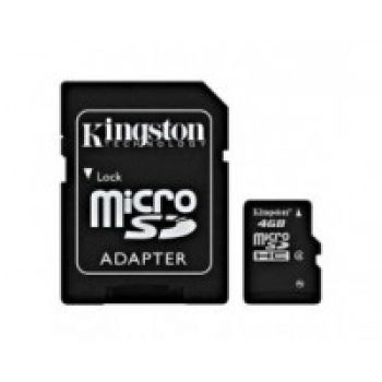 4Gb - Kingston - Micro Secure Digital HC Class 4 SDC4.4GB с переходником под SD (Оригинальная!)