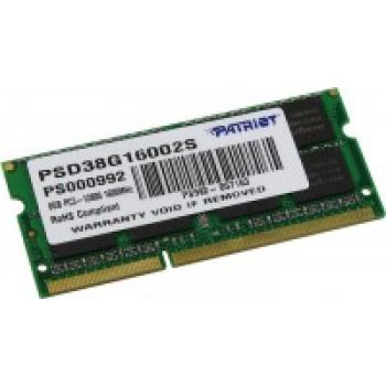 Модуль памяти Patriot Memory DDR3 SO-DIMM, 8Gb, 1600Mhz PC3-12800 CL11 - 8Gb PSD38G16002S