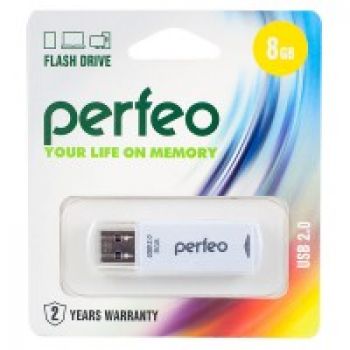 USB Flash Drive 8Gb - Perfeo C06 White 
